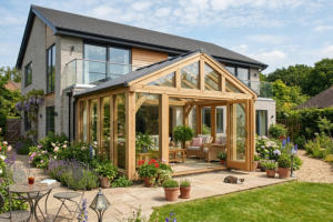Oak Conservatory on a Modern House