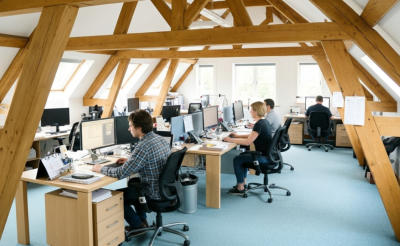 Oak Cruck Frame Office