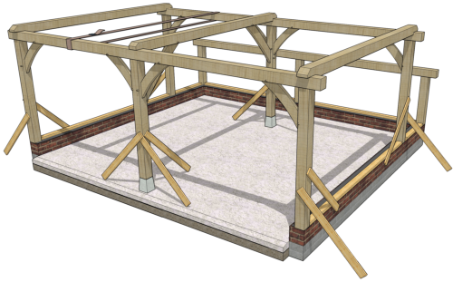 Oak Frame Kit Assembled