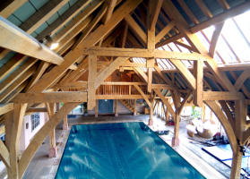 Oak Framed Pool Cover