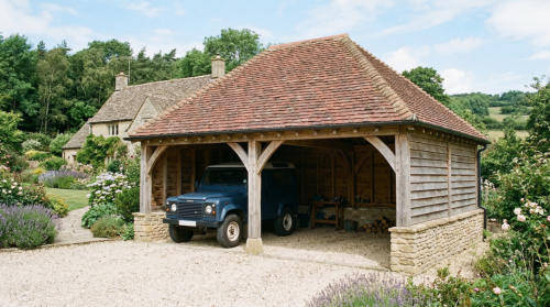 Oak Sherwood Two Bay Garage