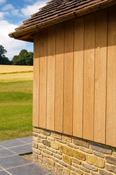 Vertical Oak Cladding