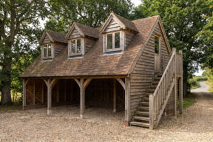 Four Bay Thatched Victory Garage