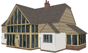 New Oak Glazed Gable