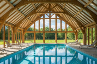 Oak Framed Pool Cover