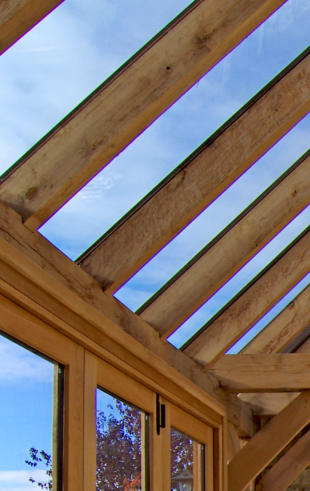Oak Rafters with Double Glazed Units