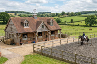 Oak Stable with Cupola 