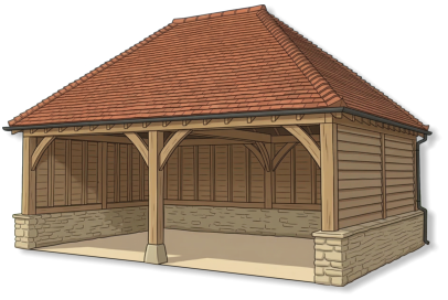 Two Bay Sketch Garage